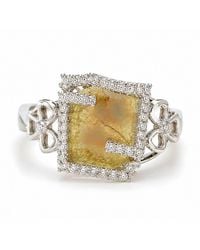 Artisan - 14K Slice Diamond & Diamond Geometric Statement Ring - Lyst
