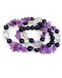 Bellus Domina - Neutrals Amethyst & Mountain Crystal Necklace - Lyst