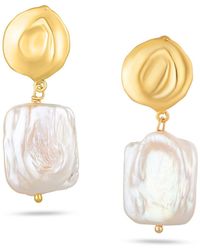 Arctic Fox & Co. - Pearl Drop Earrings - Lyst