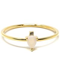 NASI SILVER - Pear Atarah Ring- Opal & Topaz - Lyst
