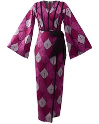 Spring Stitches - Tade Cotton Faux Wrap Dress - Lyst