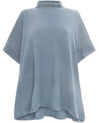James Lakeland - Pale Side Button Poncho - Lyst