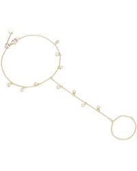 KAMARIA - Rain Drop Hand Chain Bracelet With Crystals - Lyst