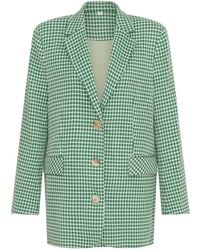 Sour Figs - Single Breasted Checked Tweed Blazer - Lyst