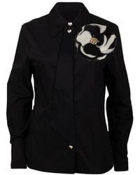 Laines London - Laines Couture Tie Shirt With & Cream Corsage - Lyst