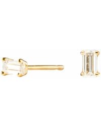 Lee Renee - Moissanite Baguette Earrings - Lyst