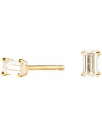 Lee Renee - Moissanite Baguette Earrings - Lyst