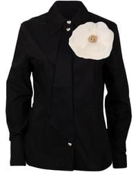 House of Laines London - Laines Couture Tie Shirt With Cream Corsage - Lyst