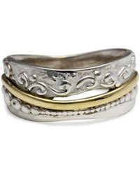 Isla Silver - Handmade & Brass Statement Ring - Lyst