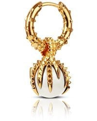 Kasun - The Dragon & The Pearl Hoop Earrings - Lyst