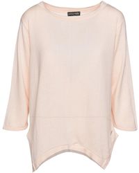 Conquista - Knit Cotton Top With An Uneven Hemline - Lyst