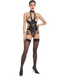 Lunatic Femme - Déjà Vu Cupless Bodysuit With Harness - Lyst