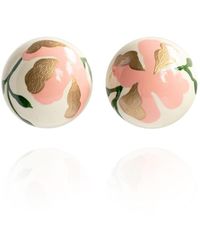 Saule Label - Gaia Floral Earrings In Powder Pink - Lyst