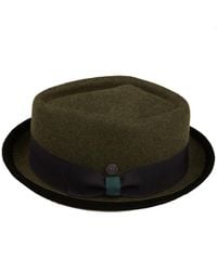 Dasmarca Hats - Jackson Fern Wool Felt Two Tone Porkpie Hat - Lyst