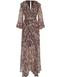 Rose & Nancy - Lizzie Snake Sparkle Print Maxi Dress - Lyst