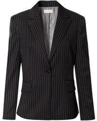 AGGI by HALEWSKI - Ana Shadow Tennis Striped Short Blazer - Lyst