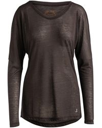 Conquista - Knit Top With Long Batwing Sleeves - Lyst