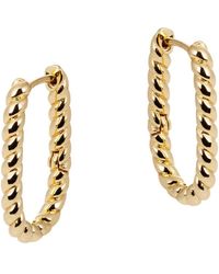 Amadeus - Lilly Twisted Rectangular Earrings - Lyst
