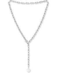 Pearls of the Orient Online - Decus Cultured Freshwater Pearl Drop On Chunky Chain - Lyst