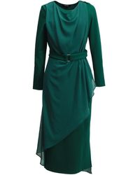 Smart and Joy - Asymmetrical Fitted Dress Mixing Chiffon And Jersey - Lyst