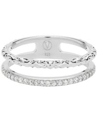 Vanhi - Molten Crystal Double Band Ring - Lyst