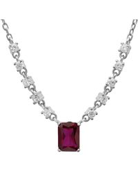 LÁTELITA London - Claudia Gemstone Pendant Necklace Silver Ruby - Lyst