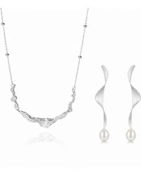 Ormiro - Moontide Sterling Necklace & Earrings Jewelry Set - Lyst