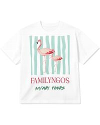 Yumi' - Retro Relaxed Flamingo Cotton T Shirt - Lyst