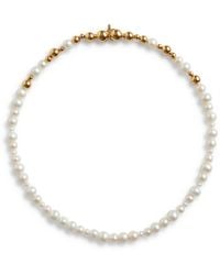 Kasun - Pearl Cluster Necklace Vermeil - Lyst
