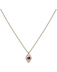 Grosse - Crystal & Amethyst Golden Necklace, Series Gem Flakes - Lyst