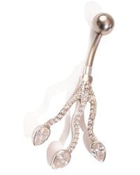 Ebru Jewelry - Triple Drop Diamond Sterling Belly Piercing - Lyst