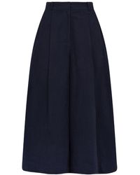 Emily and Fin - Lori Textured Cord Navy Culotte - Lyst
