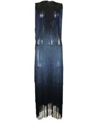 Chuks Collins - Ajah New Collection Drop-Hand-Layered Fringe Mesh Dress - Lyst