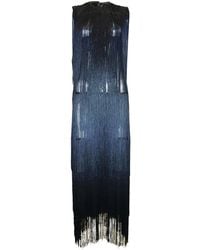 Chuks Collins - Ajah New Collection Drop-Hand-Layered Fringe Mesh Dress - Lyst
