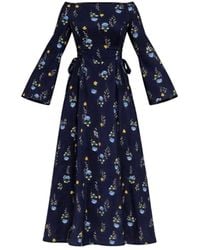 RainSisters - Adjustable Waist Midi Dress: Meadow Dream - Lyst