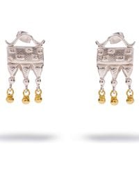 Ebru Jewelry - Mystic Temple Two Tone Statement Earrings - Lyst