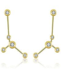Genevieve Collection - Cancer Zodiac Constellation Earring 18K & Diamond - Lyst