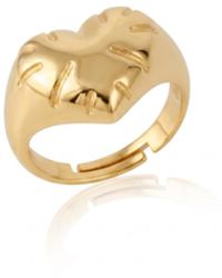 Spero London - Sterling Chunky Love Heart Signet Ring - Lyst