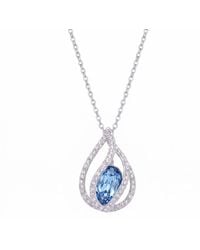 Modenaire - Crystal Orb Cage Pendant Necklace - Lyst
