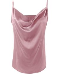 Soft Strokes Silk - Pure Mulberry Silk Cowl Neck Camisole, Spaghetti Strap - Lyst
