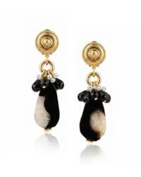 Jaredjamin - Veda Agate & Crystal Clip-On Statement Earrings - Lyst