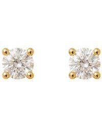 Lily Flo Jewellery - Diamond Claw Set Earrings - Lyst