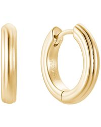 Nazzar - Ribbed Tube Huggie Earrings - Lyst