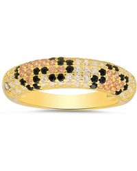 Kylie Harper - Leopard Skin Pave Diamond Cz Band Ring - Lyst