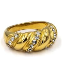 Superdivajewellery - Crystal Croissant Ring - Lyst