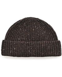 OUBAS - Donegal Merino Wool Beanie Hat - Lyst