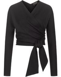 Marianna Déri - Knitted Wrap Top - Lyst