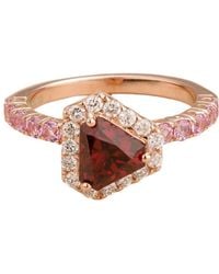 Juvetti - Rose Diana Rose Ring Ruby Diamonds & Sapphires - Lyst