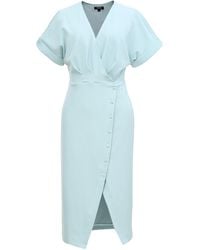 Smart and Joy - Asymmetric Side Buttoned Cross-Heart Dress - Lyst