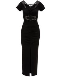 Nissa - Lace Trimmed Midi Dress - Lyst